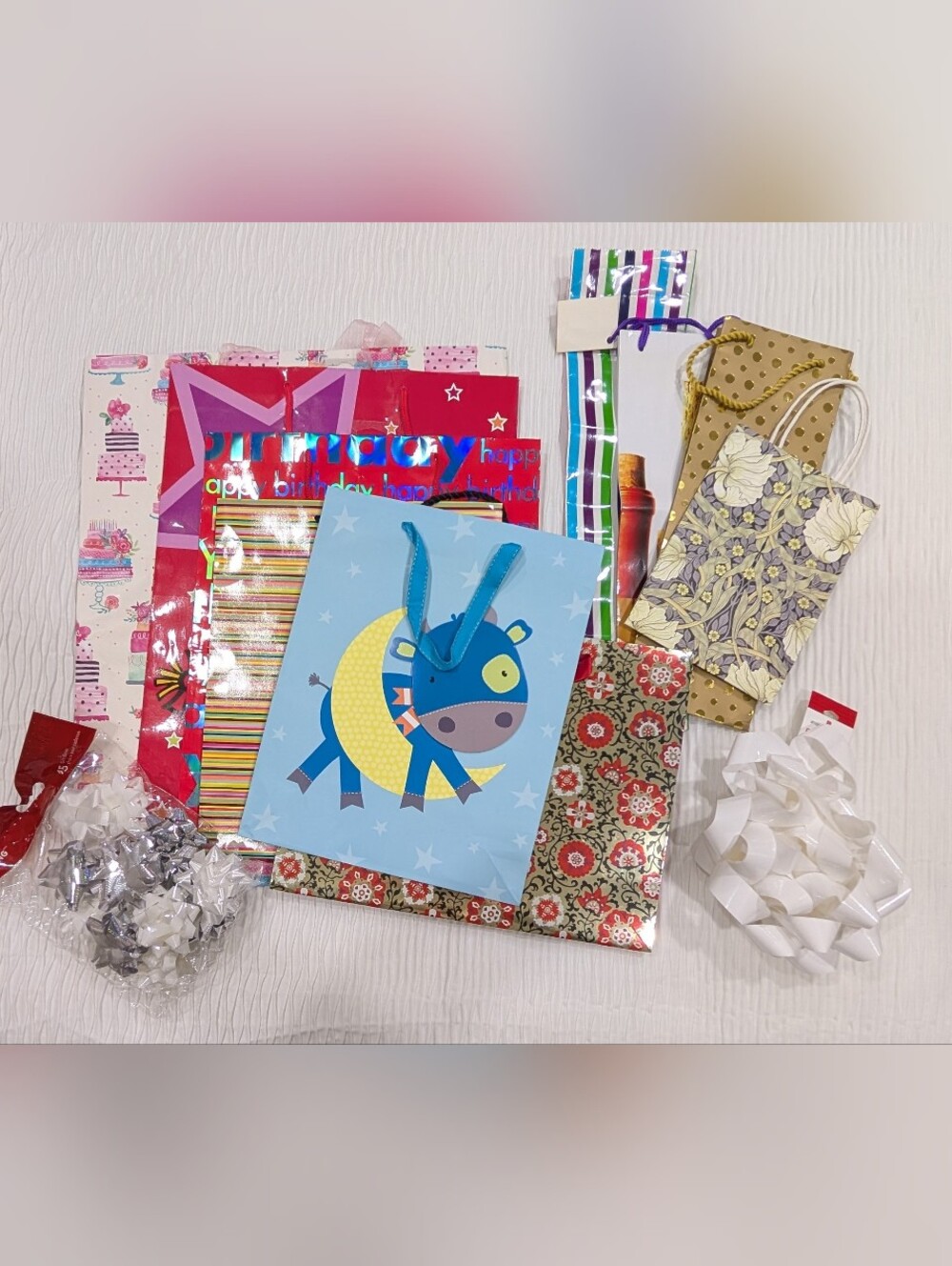 Assorted Gift Bags and Bows